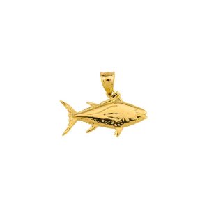 Men's Tuna Pendant Necklace in 9ct Gold