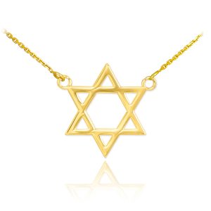 Men's Star of David Pendant Necklace in 9ct Gold