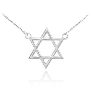 Men's Star of David Pendant Necklace in Sterling Silver