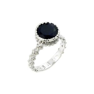 Black Onyx Ring in Sterling Silver