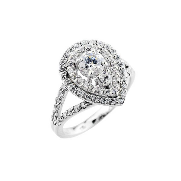 Diamond Engagement Ring in 9ct White Gold