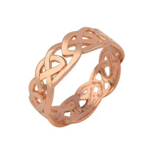 Celtic Trinity Knot Ring in 9ct Rose Gold