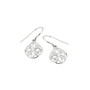 Celtic Knot Dangle Earrings in Sterling Silver