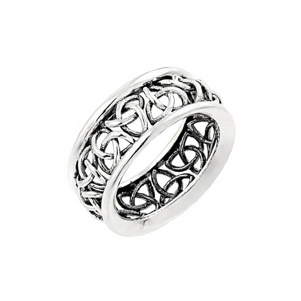 Men's Celtic Trinity Knot Ring in Sterling Silver