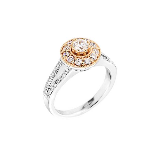 Diamond Engagement Ring in 9ct Two-Tone White Gold