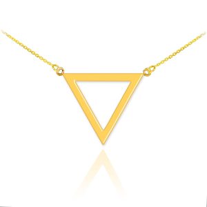 Triangle Pendant Necklace in 9ct Gold