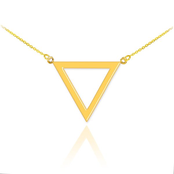 Triangle Pendant Necklace in 9ct Gold