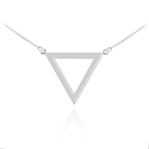 Triangle Pendant Necklace in Sterling Silver