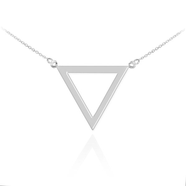 Triangle Pendant Necklace in Sterling Silver