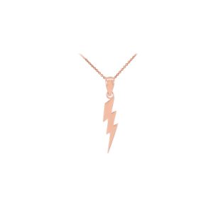 Thunderbolt Pendant Necklace in 9ct Rose Gold