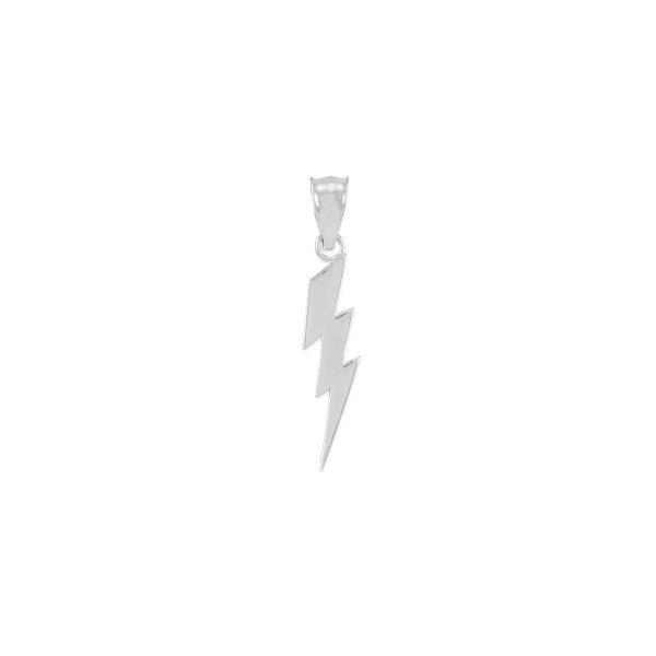 Thunderbolt Pendant Necklace in 9ct White Gold