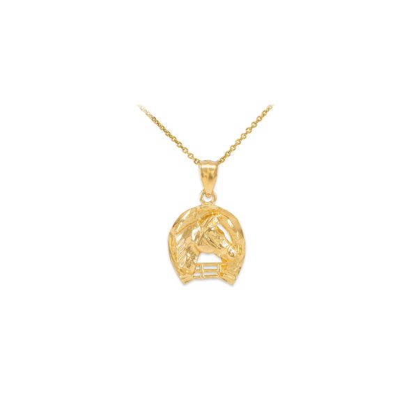 Spirit Horse Pendant Necklace in 9ct Gold