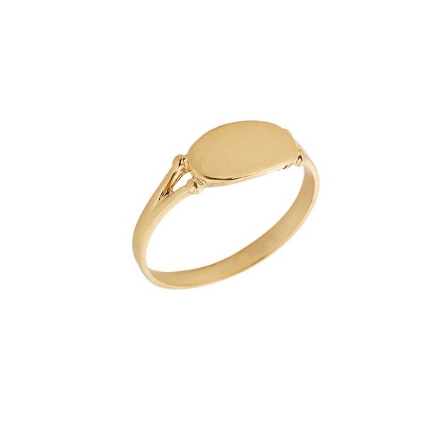 Men's Minimalist Signet Ring in 9ct Gold