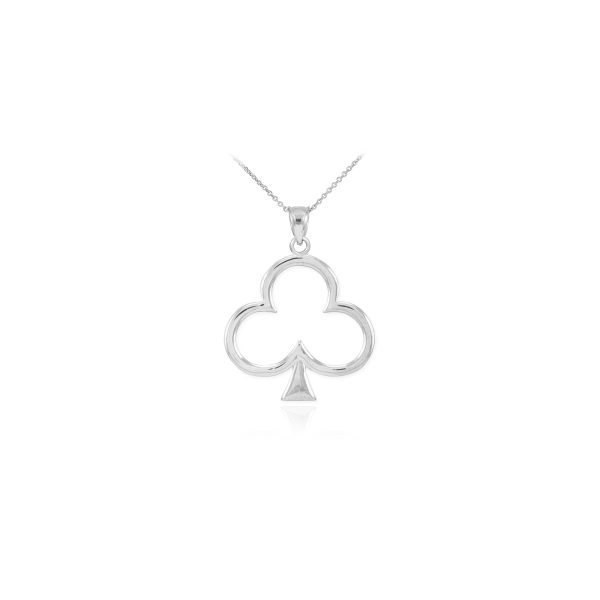 Celtic Clover Shamrock Pendant Necklace in Sterling Silver