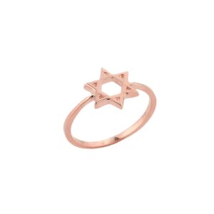 Star of David Ring in 9ct Rose Gold