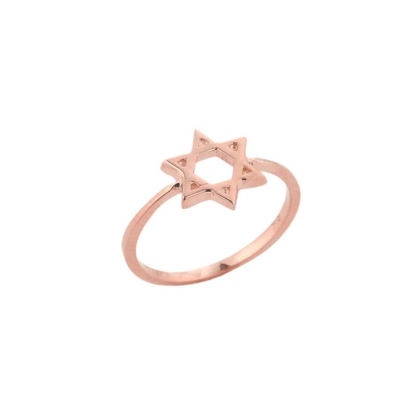 Star of David Ring in 9ct Rose Gold