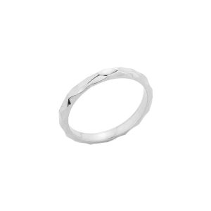 Stackable Textured Spike Ring in 9ct White Gold