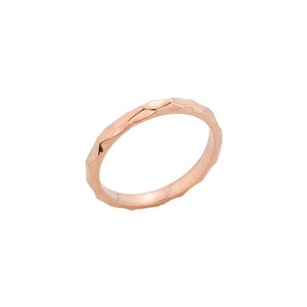 Stackable Textured Spike Ring in 9ct Rose Gold