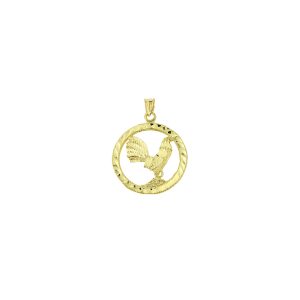 Rooster Pendant Necklace in 9ct Gold