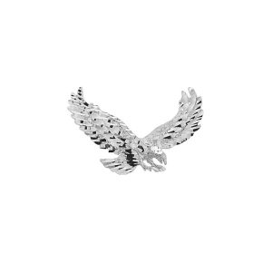 Men's Prominent Eagle Charm Pendant Necklace in 9ct White Gold