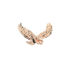 Men's Prominent Eagle Charm Pendant Necklace in 9ct Rose Gold