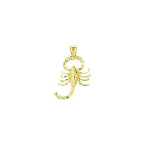 Men's Scorpion Charm Pendant Necklace in 9ct Gold