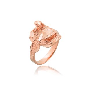 Men's Saddle Ring in 9ct Rose Gold