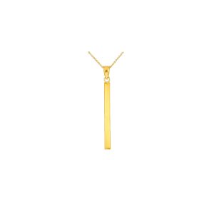 Vertical Bar Pendant Necklace in 9ct Gold