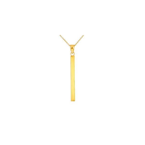 Vertical Bar Pendant Necklace in 9ct Gold