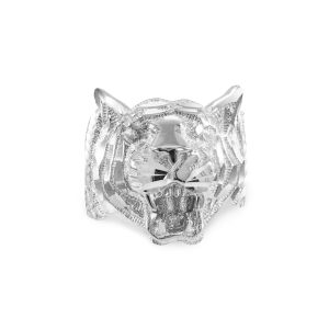 Men's 3D Tiger Ring in Sterling Silver