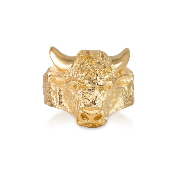 Men's 3D Bull Ring in 9ct Gold