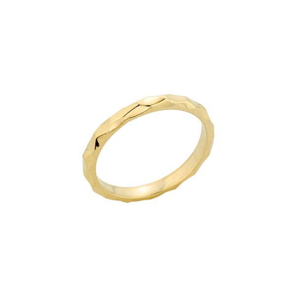 Stackable Textured Spike Ring in 9ct Gold