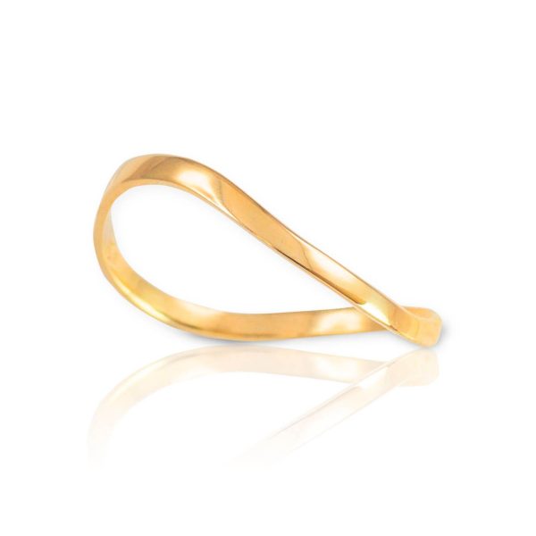 Wave Thumb Ring in 9ct Gold