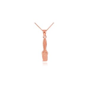 Artist's Pendant Necklace in 9ct Rose Gold