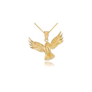 Men's Falcon Charm Pendant Necklace in 9ct Gold