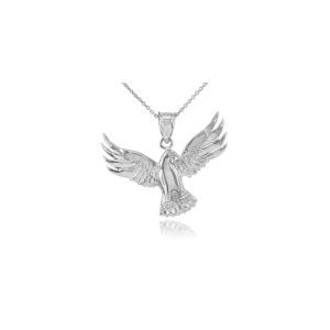 Men's Falcon Pendant Necklace in Sterling Silver