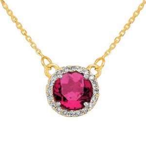 Alexandrite & Diamond Pendant Necklace in 9ct Gold