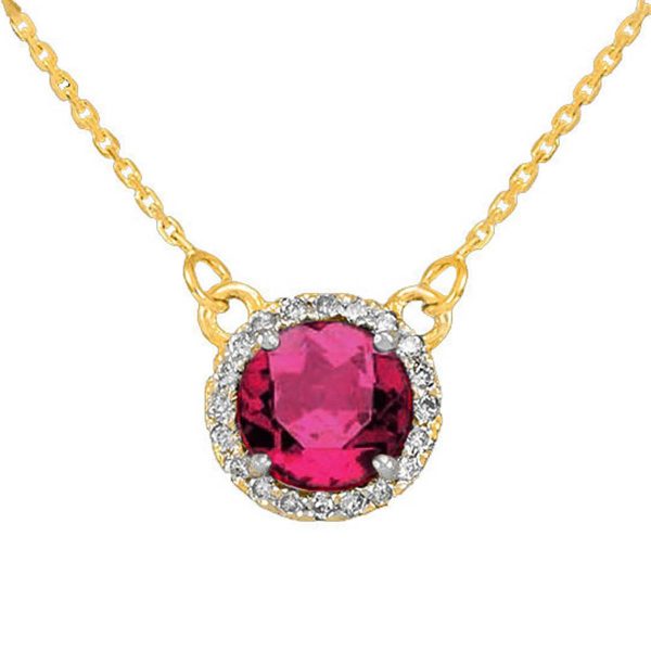 Alexandrite & Diamond Pendant Necklace in 9ct Gold