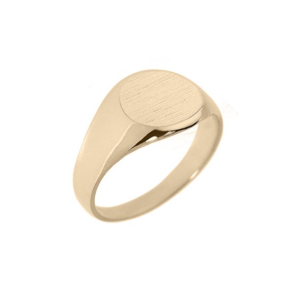 Men's Classic Round Signet Ring in 9ct Gold