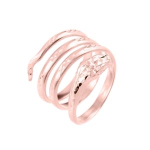 Coiled Serpent Ring in 9ct Rose Gold