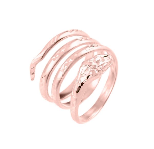 Coiled Serpent Ring in 9ct Rose Gold