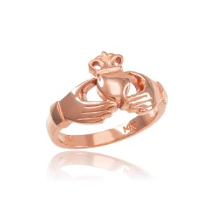 Classic Claddagh Ring in 9ct Rose Gold