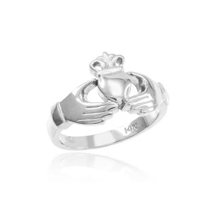 Classic Claddagh Ring in 9ct White Gold