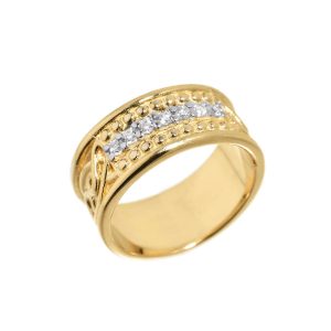 Men's Diamond Celtic Knot Ring in 9ct Gold