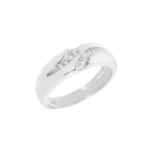 Men's Diamond Wedding Ring in Sterling Silver