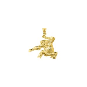 Swinging Monkey Pendant Necklace in 9ct Gold