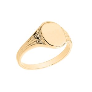 Men's Oval Signet Ring in 9ct Gold