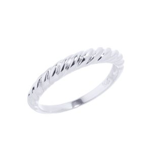 Knuckle Twisted Rope Ring in Sterling Silver