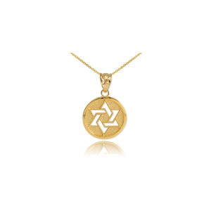 Men's Cutout Star of David Pendant Necklace in 9ct Gold