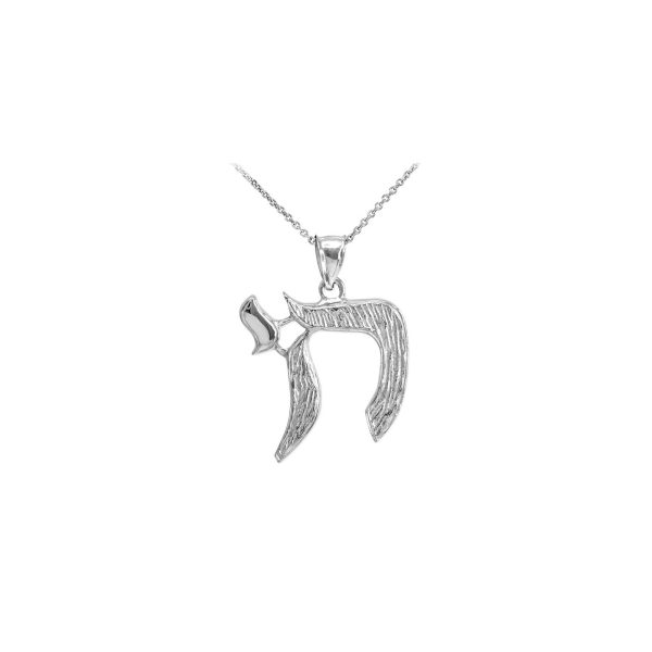 Chai Symbol Pendant Necklace in Sterling Silver